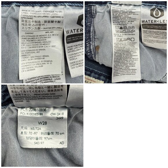 Levis Jeans Women 28 Blue Wedgie Raw Hem Stonewash High Rise Slim Straight Denim - Picture 10 of 11